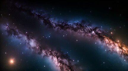 Wall Mural - starry night sky, endless stars twinkling in space