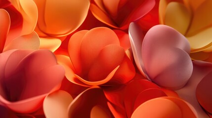 Aufkleber - Abstract composition featuring numerous rotating petals in 3D