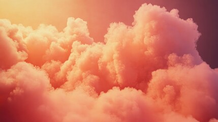 Poster - Minimalist background featuring smoke and clouds 3D illustration and rendering