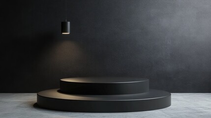 Poster - Sleek 3D podium design render for presentations