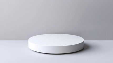 Poster - 3D rendered round white display pedestal