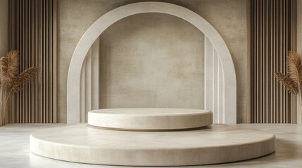Aufkleber - 3D rendering of an abstract podium for product display