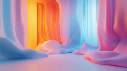 Poster - 3D visualization of a background color display system
