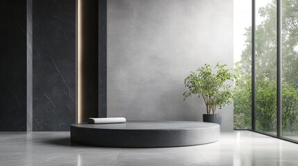 Poster - Sleek contemporary 3D rendering of a podium for design purposes