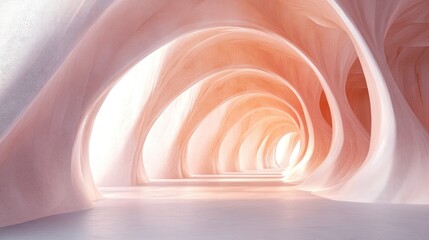 Aufkleber - Abstract architectural background with arched interior 3D rendering