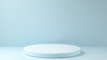 Leinwandbilder - 3D rendering of a soft blue pastel minimalistic background ideal for product displays