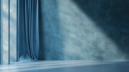 Aufkleber - 3D rendered blue backdrop designed for product display with ample surrounding space
