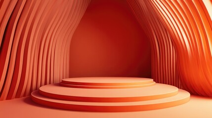 Poster - 3D rendered illustration of a podium background