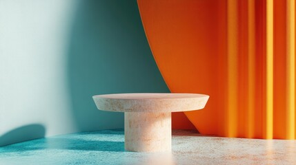 Poster - Elegant background featuring a pedestal and showcase 3D illustration