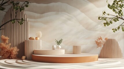 Poster - 3D Illustration of a Display Podium for Promotion