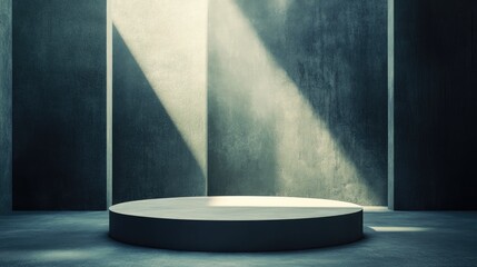 Poster - Sleek 3D podium design render for presentations