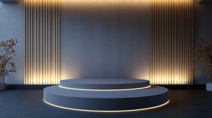 Fototapete - 3D rendered podium backdrop for product display