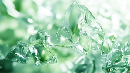 Aufkleber - Blurred glass elements on a background 3D illustration