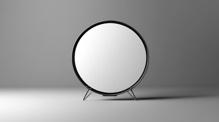 Poster - Isolated reflector on a gray background 3D rendering illustration