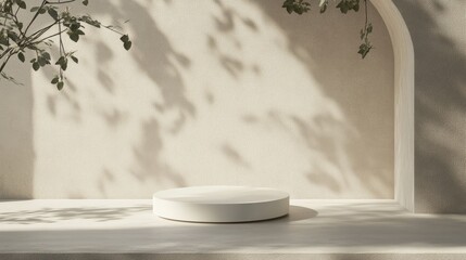Poster - 3D rendering of a white product on a stage