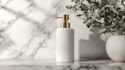 Poster - 3D render of an empty skincare product or packaging for mockup purposes Concept for beauty soap and spa Moisturizing lotion oil for skin health Premium and luxurious design for branding