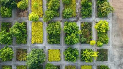 Poster - This vibrant patch of greenery amidst urban structures highlights the growing movement for ecological awareness and sustainable living. Generative AI