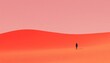 © Riz - Solitary Figure in a Crimson Desert Landscape