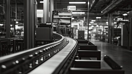 Poster - Conveyor Belt in a Factory Setting