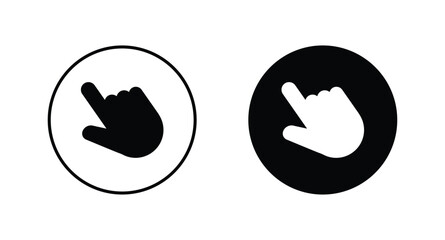 Poster - pointing hand click icon. Click cursor Vector icon