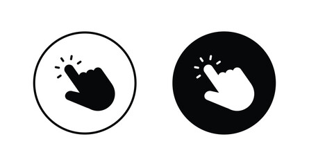 Poster - pointing hand click icon. Click cursor Vector icon