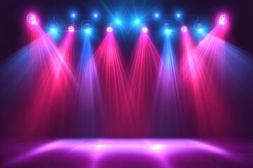 Wall Mural - stage or concert lights evening party