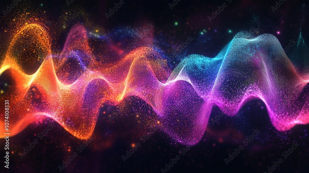 An artist interpretation of black hole sound waves, using abstract ...