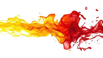 Poster - Vibrant Abstract Swirl of Red and Yellow Colors