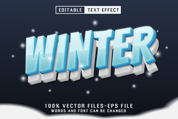 Poster - Winter 3d Text - Editable Text Effect