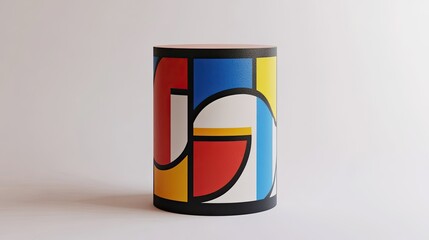 Poster - Abstract Colorful Design on Modern Cylinder