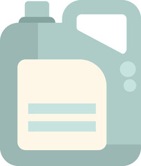 Poster - simple flat design of a plastic container with handle and blank label, suitable for containing clean
