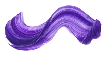 Poster - Vibrant Purple Brush Stroke on White Background