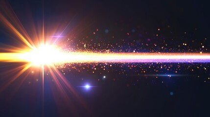 Poster - Technology light effect with lens glare and glowing flare