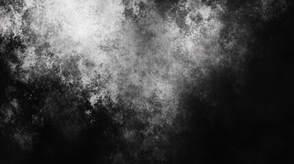 Poster - Dark grainy texture in black and white creating a noisy abstract backdrop ideal for banners headers or poster designs
