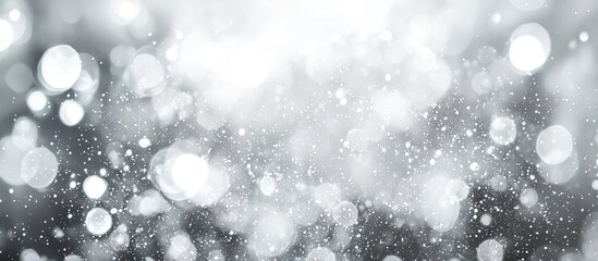 Poster - Abstract White And Gray Bokeh Lights Background With Motion Blur Effect