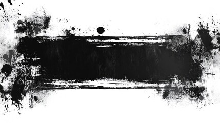 Poster - Grungy rectangular black and white border