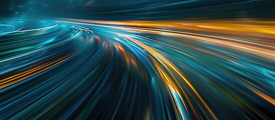 Poster - Abstract Light Trails Background Illustration