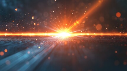 Poster - Technology light effect with lens glare and glowing flare