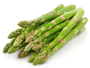 Asparagus on the white background