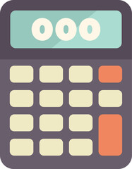 Poster - Calculator showing zero on the display screen is ready for making calculation