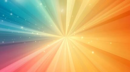 Poster - Abstract colorful retro rays background with a starburst effect.
