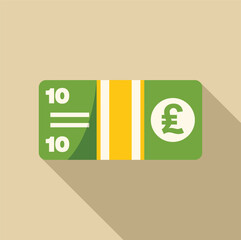 Poster - green banknotes with pound symbol illustrating investment, savings, and financial prosperity