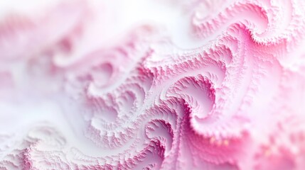 Poster - Abstract pink zigzag fractal design on a white backdrop