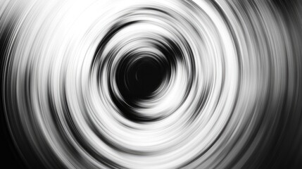 Poster - Abstract motion blur of a metallic circle on a black and white background