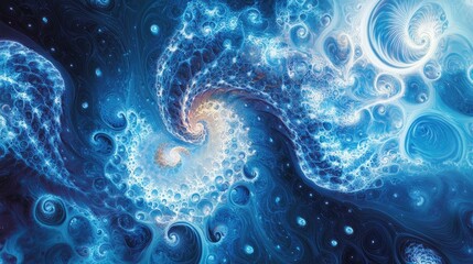 Poster - Abstract modern background featuring intricate fractal shapes