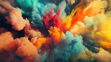 Poster - Vibrant color burst backgrounds enhance graphic design web design digital art and multimedia projects by adding visual interest depth and excitement