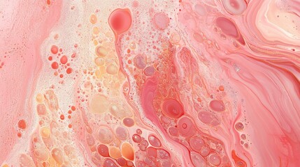 Poster - Coral pink liquid background with a contemporary abstract design