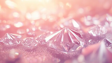 Poster - Glittering diamond surface background for jewelry display