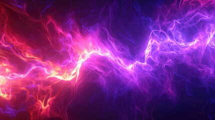 Poster - Vibrant purple and red glowing energy waves create an abstract lighting effect Ideal for themes like science fantasy sci fi horror and the supernatural