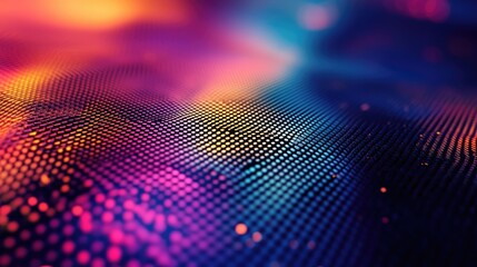 Poster - Vibrant abstract background featuring a metallic grid design
